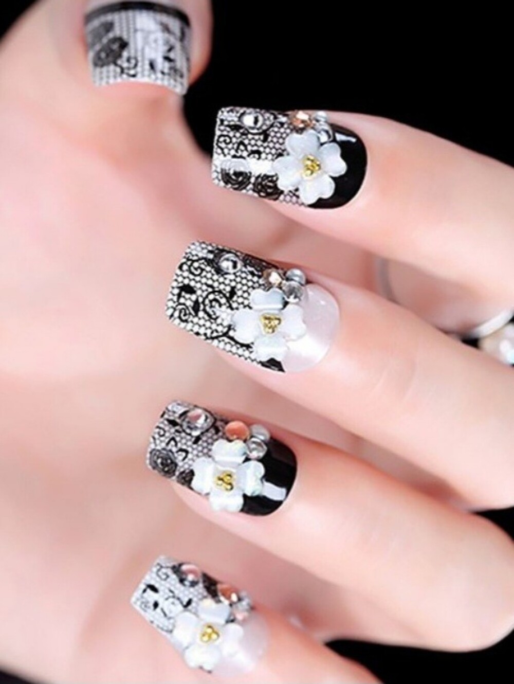 2/$16 Floral Press On Nails